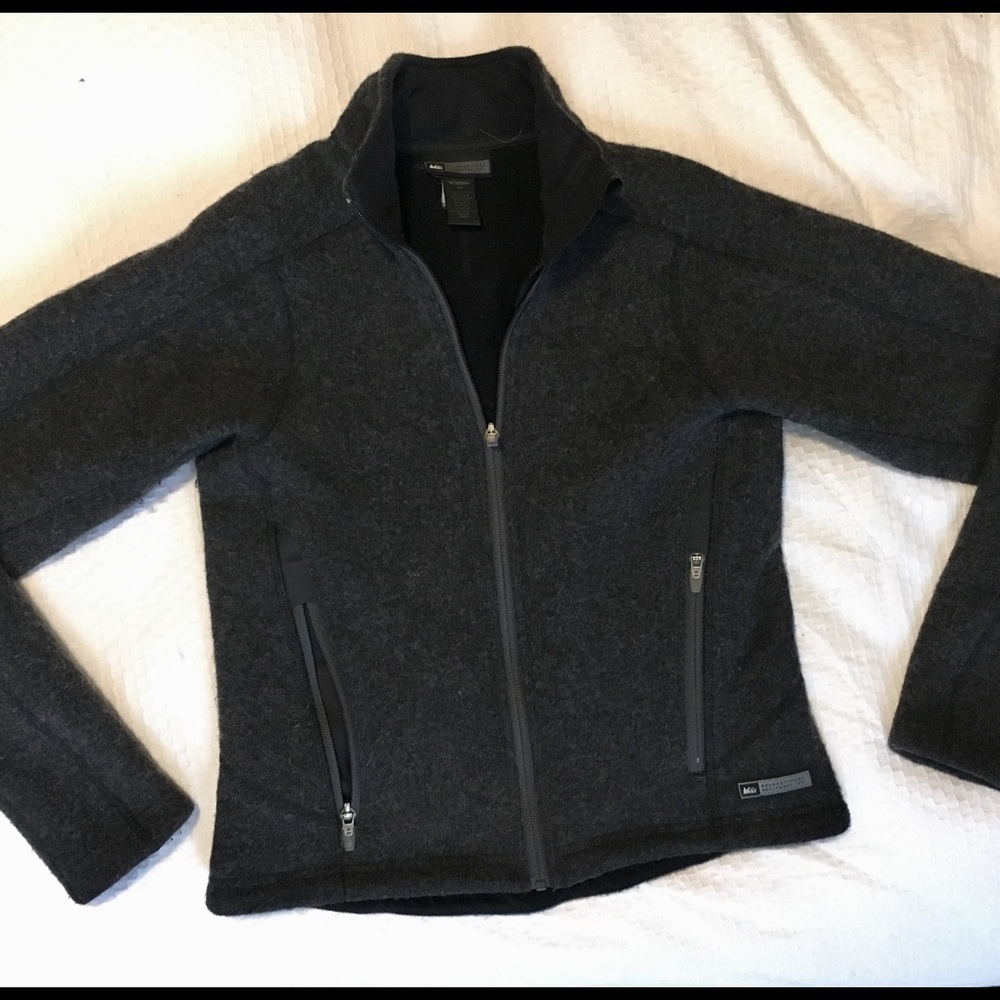 REI Woolley Fleece Jacket in Charcoal Grey